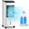 PETSITE Evaporative Air Cooler, Cold Air Cooling Fan With Remote Control, 3 Modes, 3 Speeds, 2 Ice Packs, 7.5H Timer, Portable Air Conditioner Windowless, Personal Swamp Cooler For Bedroom Home Dorm