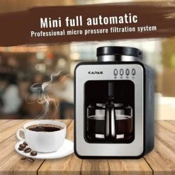 KAPAS Mini Automatic Coffee Machine With Grinding Function, Programmable Timer Mode And Keep Warm Plate, 0.6L Capacity, 600W -Appliantrix Cheap Store 61U2DtH18hL. AC SL1000