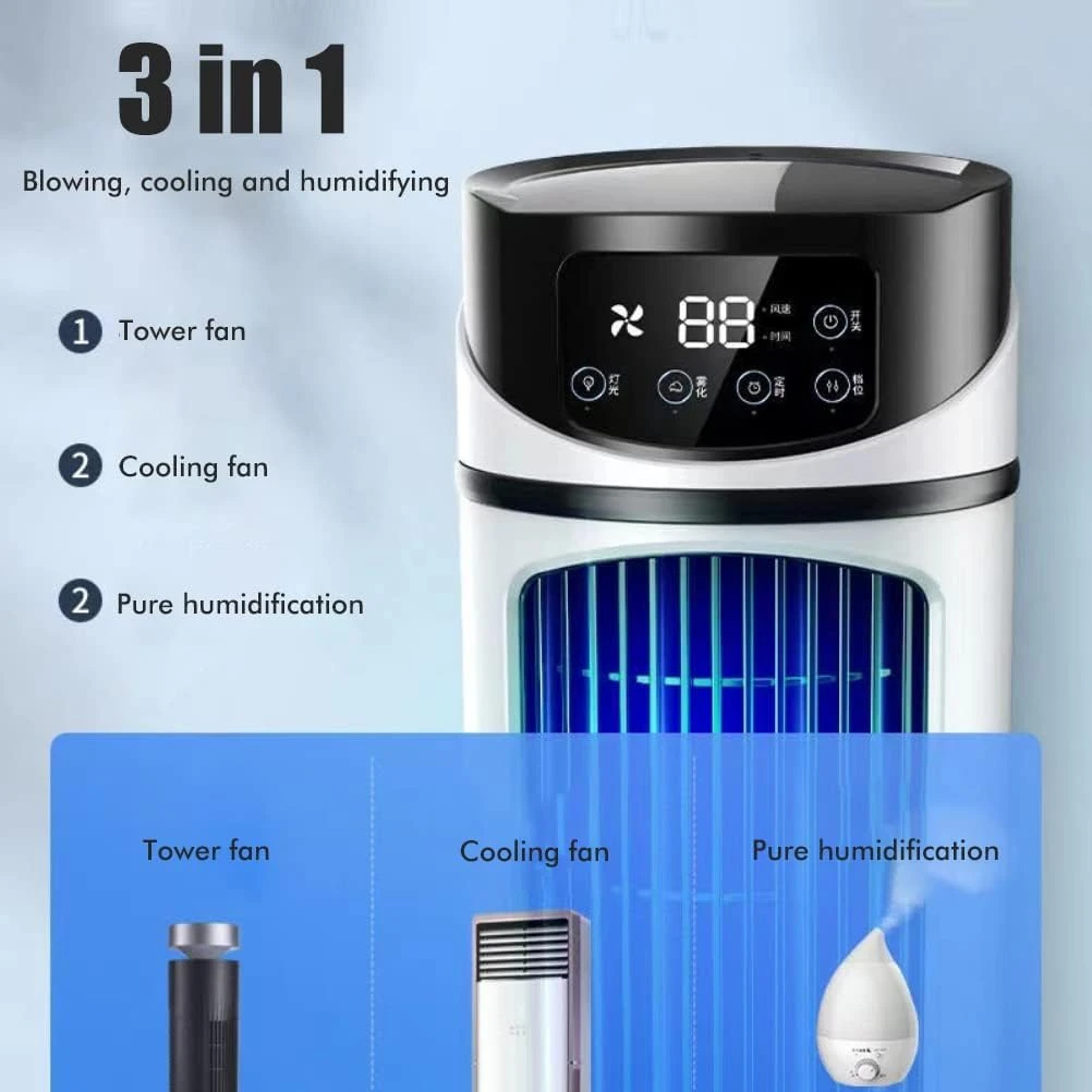 Caluself Portable Air Conditioners,Portable Air Cooler USB Charging Personal Air Fan With Auto Timer Desktop Cooling Humidifier Fan For Home Office Dorm Travel(White Spray Cold Fan) 5 Caluself Portable Air Conditioners,Portable Air Cooler USB Charging Personal Air Fan With Auto Timer Desktop Cooling Humidifier Fan For Home Office Dorm Travel(White Spray Cold Fan) - Image 5
