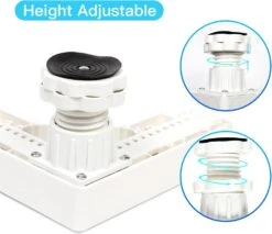 Nefish Mini Fridge Stand Adjustable Refrigerator Stand With 4 Strong Feet Universal Appliance Stand Base Heavy Duty Washer And Dryer Stand Laundry Pedestal Multi-Functional Base (White) -Appliantrix Cheap Store 61VpbcholHL. AC SL1500