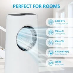 HLXZN Evaporative Air Cooler W/3 Speeds, 8,000 BTU Portable Air Cooler W/Remote Control, 12H Timer Evaporative Cooler W/Remote Control White 14 HLXZN Evaporative Air Cooler W/3 Speeds, 8,000 BTU Portable Air Cooler W/Remote Control, 12H Timer Evaporative Cooler W/Remote Control White -Appliantrix Cheap Store 61WG89PmzL. AC SL1000