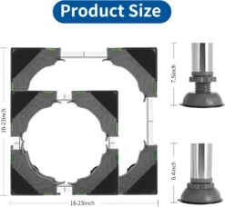 WBD WEIBIDA Mini Fridge Stand Height 7"-8.4" Universal Washer And Dryer Pedestal Adjustable Refrigerator Stand With 4 Upgraded Feet Heavy Duty Washing Machine Platform Fridge Holder For Dorm Appliance 12 WBD WEIBIDA Mini Fridge Stand Height 7"-8.4" Universal Washer And Dryer Pedestal Adjustable Refrigerator Stand With 4 Upgraded Feet Heavy Duty Washing Machine Platform Fridge Holder For Dorm Appliance -Appliantrix Cheap Store 61X4nNl6J7L. AC SL1500
