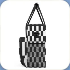 Cfpolar Coffee Maker Carrying Bag Black White Checkerboard Plaid Travel Coffee Machine Bag Carrying Organizer Case Portable Single Serve Coffee Brewer Tote Bag Storage Bag For Camping Picnic -Appliantrix Cheap Store 61XQv68CWlL. AC SL1200