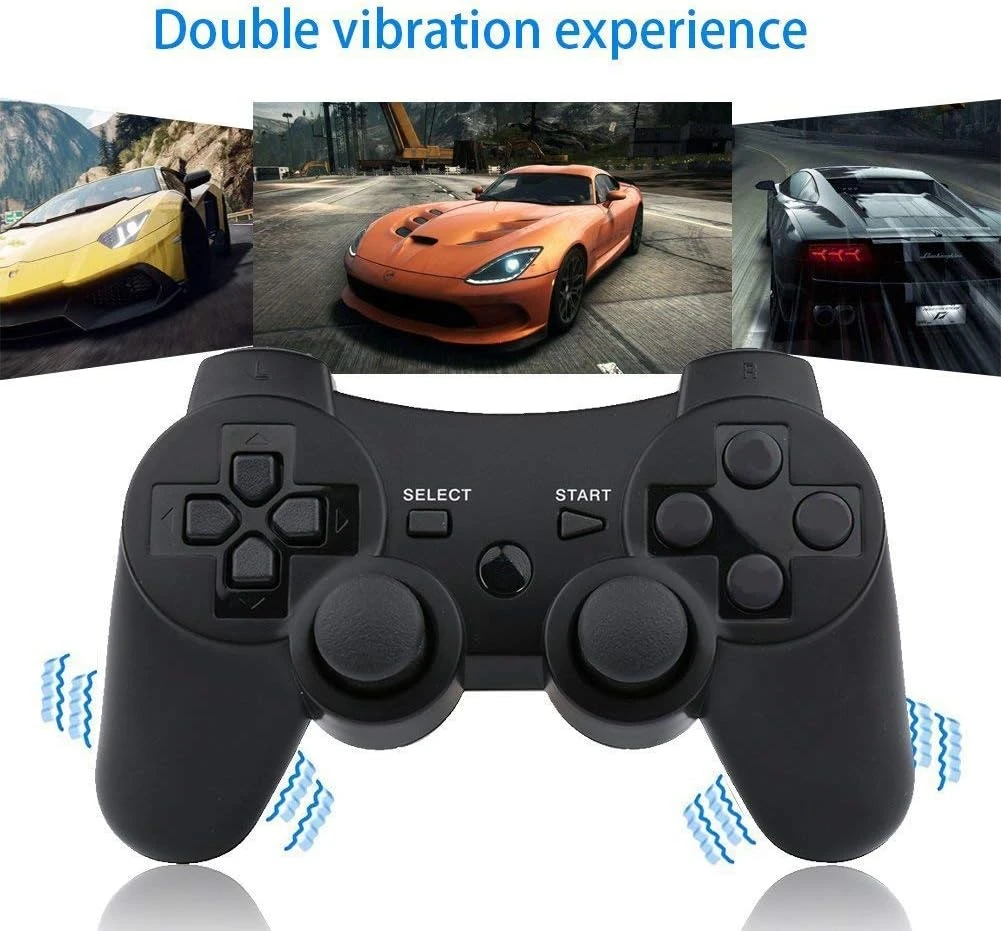 Wireless Controllers For PS3 Playstation 3 Dual Shock (Pack Of 2,ClearBlue And ClearGreen) 5 Wireless Controllers For PS3 Playstation 3 Dual Shock (Pack Of 2,ClearBlue And ClearGreen) - Image 5