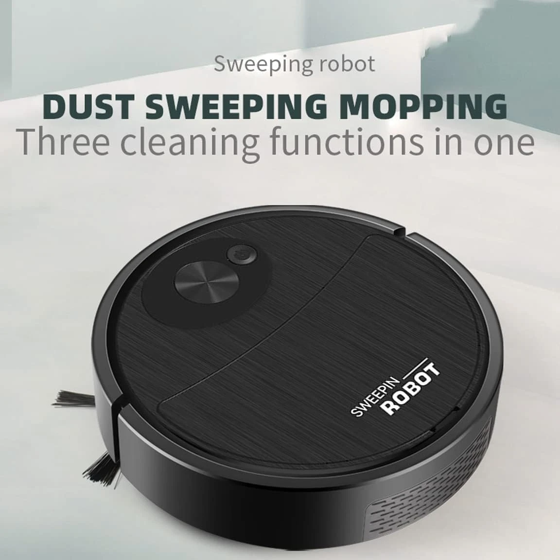 Automatic Robot Vacuum Cleaner - Rechargeable Household Robot Vacuum Cleaner Smart Sweeping Mopping Robot Easy Operation Robotic Vacuums Floor Cleaning Machine-Black 2 Automatic Robot Vacuum Cleaner - Rechargeable Household Robot Vacuum Cleaner Smart Sweeping Mopping Robot Easy Operation Robotic Vacuums Floor Cleaning Machine-Black - Image 2