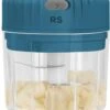 Real Simple Electric Mini Food Processor | Great For Garlic, Onion, Ginger, Jalapeño, Mini Chopper For Quick Food Prep Station | Portable USB Charging, 250 ML Food Container | Blue