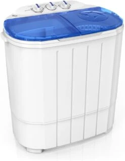 ROVSUN 11LBS Portable Washing Machine, Electric Mini Twin Tub Washer With Spin Dryer, Washer(7LBS) And Spinner(4LBS), Great For Home Dorms Apartments RV Camping