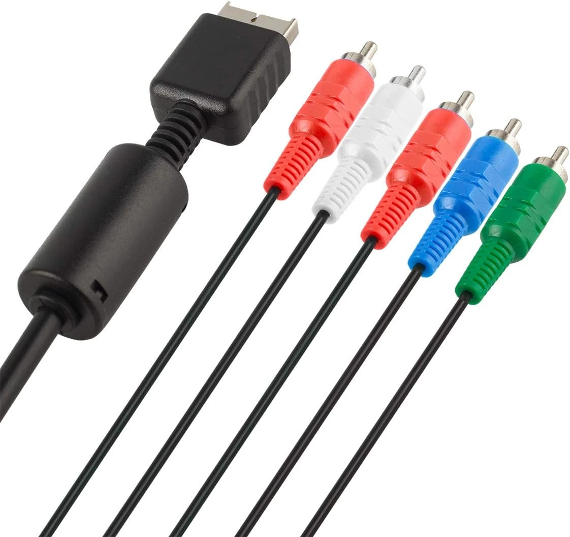 TENINYU Compatible With PS2/PS3/PS3 Slim HDTV-Ready TV HD Component AV Cable 5-Wire 6FT Black 3 TENINYU Compatible With PS2/PS3/PS3 Slim HDTV-Ready TV HD Component AV Cable 5-Wire 6FT Black - Image 3