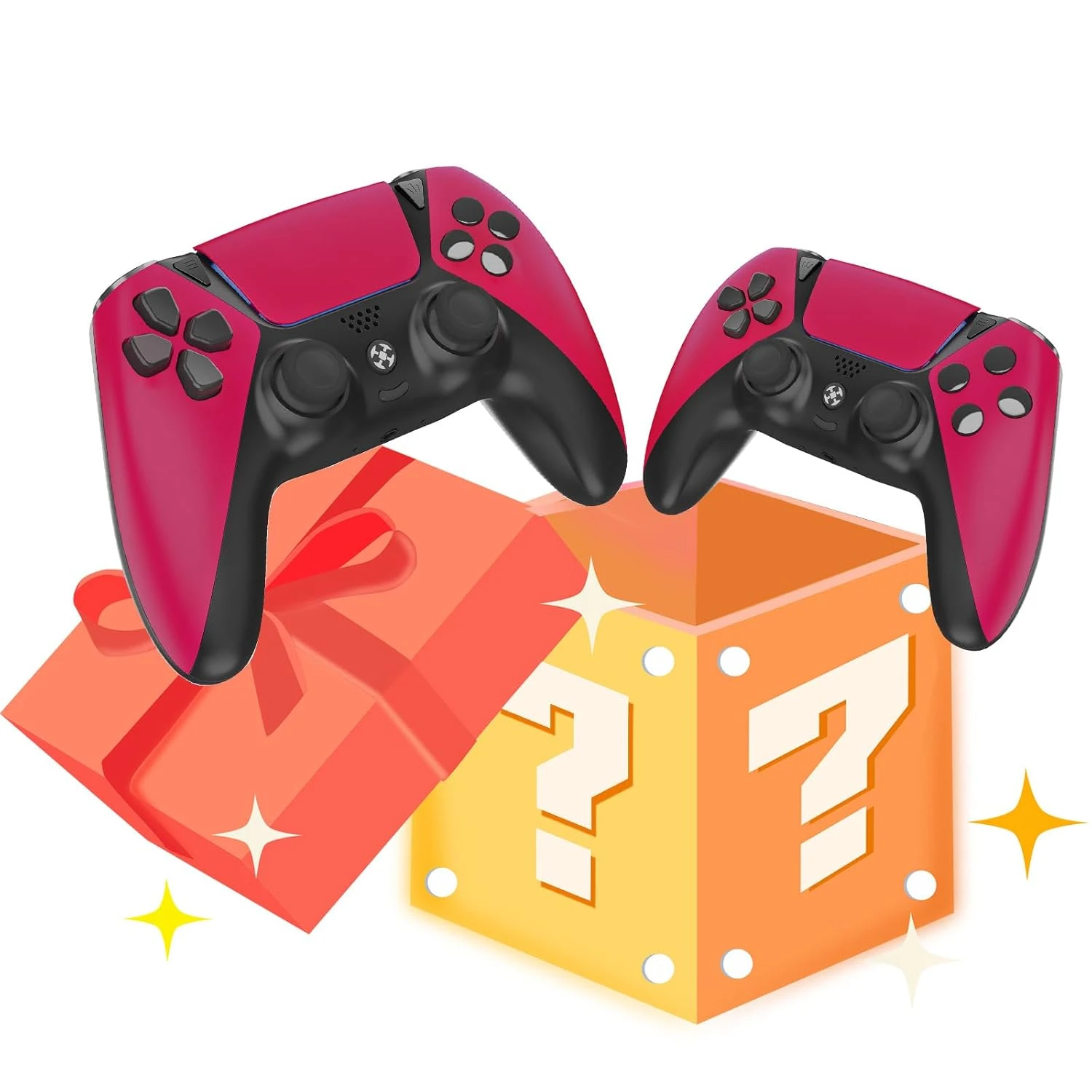 AUGEX Wireless Controller 2 Pack For PS4 Controller, Wireless Gamepad Work With Playstation 4 Controllers, Game Control For PS4 Controller With Joystick, PS4 Pro/Silm/PC (Red And Camo Red 1 AUGEX Wireless Controller 2 Pack For PS4 Controller, Wireless Gamepad Work With Playstation 4 Controllers, Game Control For PS4 Controller With Joystick, PS4 Pro/Silm/PC (Red And Camo Red