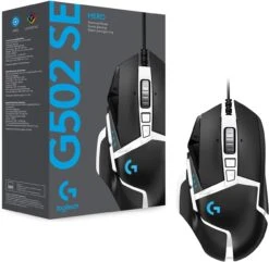 Logitech G502 Hero High Performance Gaming Mouse Special Edition, Hero 16K Sensor, 16 000 DPI, RGB, Adjustable Weights, 11 Programmable Buttons, On-Board Memory, PC/Mac - Black/White -Appliantrix Cheap Store 61ZeZUrg7nL. AC SL1500