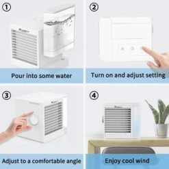 3 In 1 Personal Air Cooler, Portable Purifier And Humidifier, Evaporative Air Cooler With USB Charging, Night Light, For Home, Office And Room (B-White) 12 3 In 1 Personal Air Cooler, Portable Purifier And Humidifier, Evaporative Air Cooler With USB Charging, Night Light, For Home, Office And Room (B-White) -Appliantrix Cheap Store 61bFOkVEHMS. AC SL1001