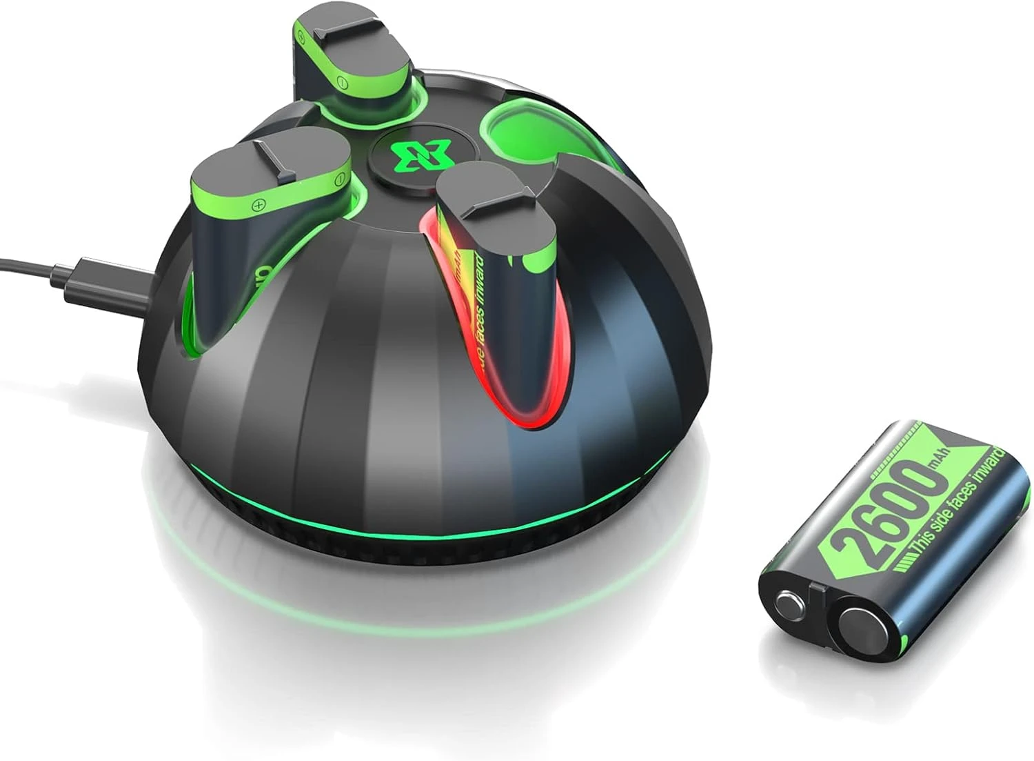 Rechargeable Battery Pack For Xbox Controller,4x2600mAh Batteries With Charger,Rechargeable Batteries Charger Station Compatible With Xbox Series X|S/Xbox One/Xbox One S/X/Elite Controller 1 Rechargeable Battery Pack For Xbox Controller,4x2600mAh Batteries With Charger,Rechargeable Batteries Charger Station Compatible With Xbox Series X|S/Xbox One/Xbox One S/X/Elite Controller