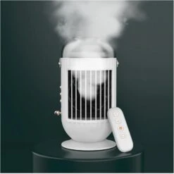 FBITE Small Room Air Conditioner, 4 In 1 Ac For Bedroom | Ac Unit Portable 3 Powerful Speeds, 3 Color Light - Small Ac Unit For Home Office