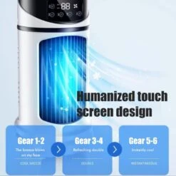 Caluself Portable Air Conditioners,Portable Air Cooler USB Charging Personal Air Fan With Auto Timer Desktop Cooling Humidifier Fan For Home Office Dorm Travel(White Spray Cold Fan) 11 Caluself Portable Air Conditioners,Portable Air Cooler USB Charging Personal Air Fan With Auto Timer Desktop Cooling Humidifier Fan For Home Office Dorm Travel(White Spray Cold Fan) -Appliantrix Cheap Store 61e6nQCWhvL. AC SL1002