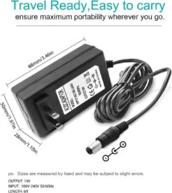 19V AC DC Charger Power Cord Compatible For Eufy RoboVac 11S 12 15C 25C 30C 35C, Pure Clean PUCRC 15 25 26B 90, Coredy Robotic R580 R650 R750 G800, ILIFE V3s Pro A4s Pro V5s Pro Robot Vacuum Cleaner -Appliantrix Cheap Store 61e9JPBTqL. AC SL1500