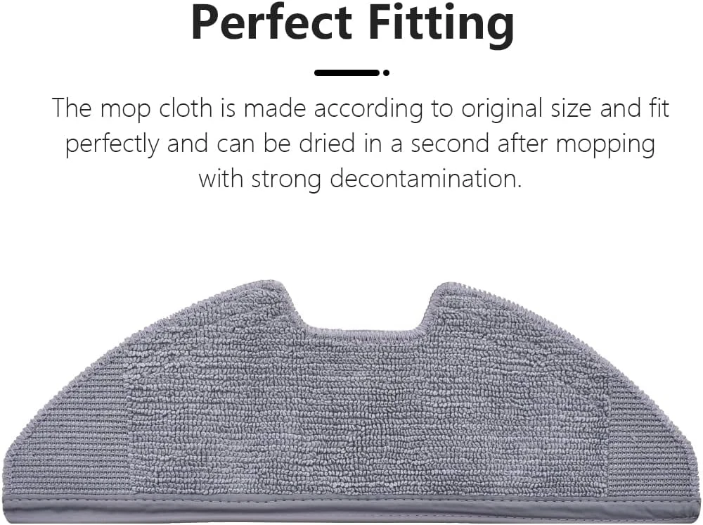 Neutop Replacement Washable Mopping Cloth Mop Pads Compatible With Eufy RoboVac G30 Hybrid, G20 Hybrid, G10 Hybrid, Robot Vacuums Accessory, 6-Pack 5 Neutop Replacement Washable Mopping Cloth Mop Pads Compatible With Eufy RoboVac G30 Hybrid, G20 Hybrid, G10 Hybrid, Robot Vacuums Accessory, 6-Pack - Image 5