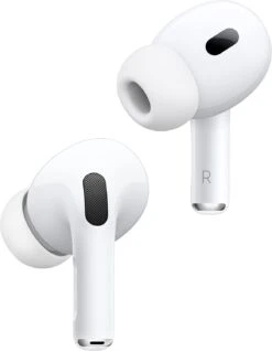 Apple AirPods Pro (2nd Gen) Wireless Earbuds, Up To 2X More Active Noise Cancelling, Adaptive Transparency, Personalized Spatial Audio MagSafe Charging Case (Lightning) Bluetooth Headphones For IPhone
