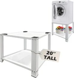 Royxen Laundry Pedestal 28" Wide 20 Inch Tall Universal Fit 700lbs Capacity, Washing Machine Base Stand Dryer Base Platform Heavy Duty, 20“ Height
