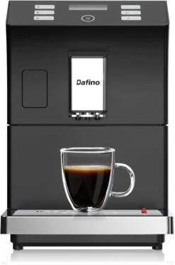 Dafino-206 Fully Automatic Espresso Machine, One Touch Coffee Machine, Stainless Steel, Black
