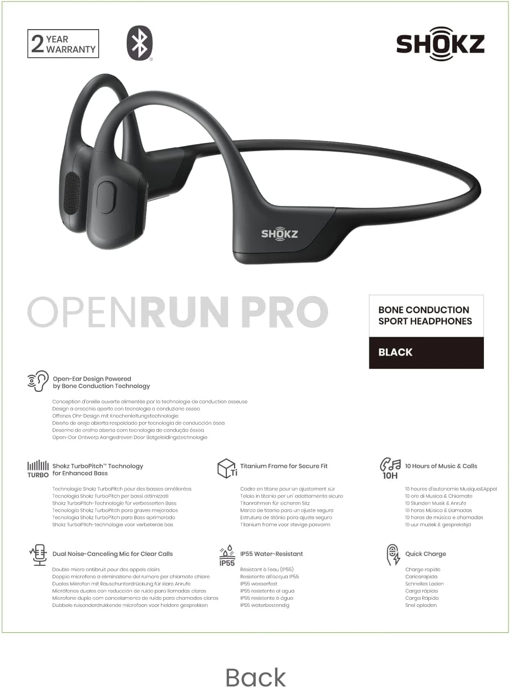 SHOKZ OpenRun Pro - Open-Ear Bluetooth Bone Conduction Sport Headphones - Sweat Resistant Wireless Earphones For Workouts And Running With Premium Deep Base - Built-in Mic, With Hair Band 10 SHOKZ OpenRun Pro - Open-Ear Bluetooth Bone Conduction Sport Headphones - Sweat Resistant Wireless Earphones For Workouts And Running With Premium Deep Base - Built-in Mic, With Hair Band - Image 10