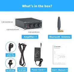 Fosi Audio BT20A Bluetooth 5.0 Stereo Audio 2 Channel Amplifier Receiver Mini Hi-Fi Class D Integrated Amp 2.0 CH For Home Speakers 100W X 2 With Bass And Treble Control TPA3116 (with Power Supply) -Appliantrix Cheap Store 61hTQWUGv3L. AC SL1200