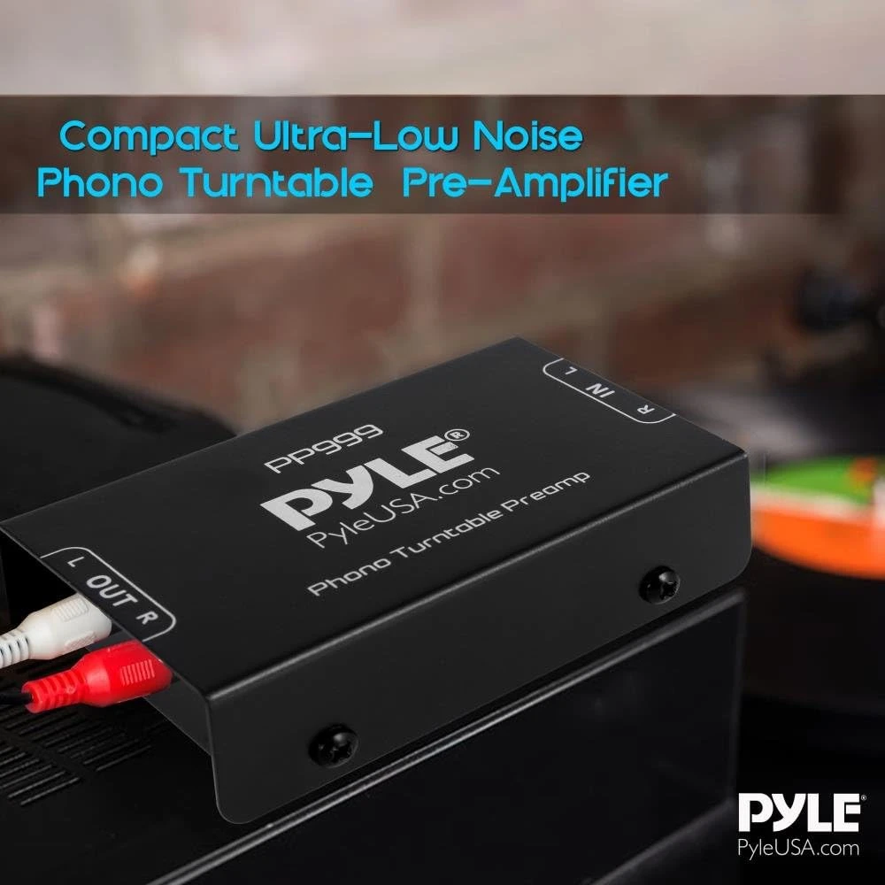 Pyle Phono Turntable Preamp - Mini Electronic Audio Stereo Phonograph Preamplifier With RCA Input, RCA Output & Low Noise Operation Powered By 12 Volt DC Adapter - PP999 , Black 6 Pyle Phono Turntable Preamp - Mini Electronic Audio Stereo Phonograph Preamplifier With RCA Input, RCA Output & Low Noise Operation Powered By 12 Volt DC Adapter - PP999 , Black - Image 6
