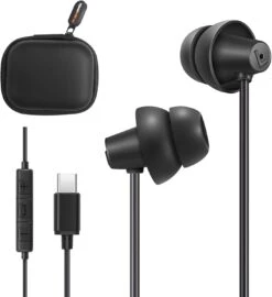 MAXROCK USB C Headphones For Samsung S22, Wired Type C Earphones With Microphone, Noise Isolation In-Ear Earbuds Headset For Galaxy S21 FE A53 Flip 4 Note 20 OnePlus 9 Pixel 6 5 For MacBook Pro