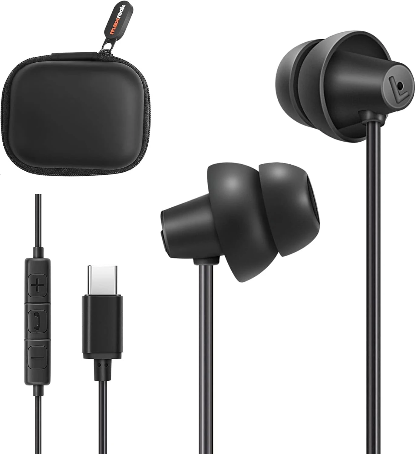 MAXROCK USB C Headphones For Samsung S22, Wired Type C Earphones With Microphone, Noise Isolation In-Ear Earbuds Headset For Galaxy S21 FE A53 Flip 4 Note 20 OnePlus 9 Pixel 6 5 For MacBook Pro 1 MAXROCK USB C Headphones For Samsung S22, Wired Type C Earphones With Microphone, Noise Isolation In-Ear Earbuds Headset For Galaxy S21 FE A53 Flip 4 Note 20 OnePlus 9 Pixel 6 5 For MacBook Pro