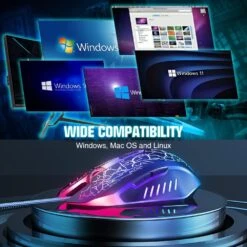 BENGOO Gaming Mouse Wired, USB Optical Computer Mice With RGB Backlit, 4 Adjustable DPI Up To 3600, Ergonomic Gamer Laptop PC Mouse With 6 Programmable Buttons For Windows 7/8/10/XP Vista Linux -Black -Appliantrix Cheap Store 61ht0iH01SL. AC SL1000