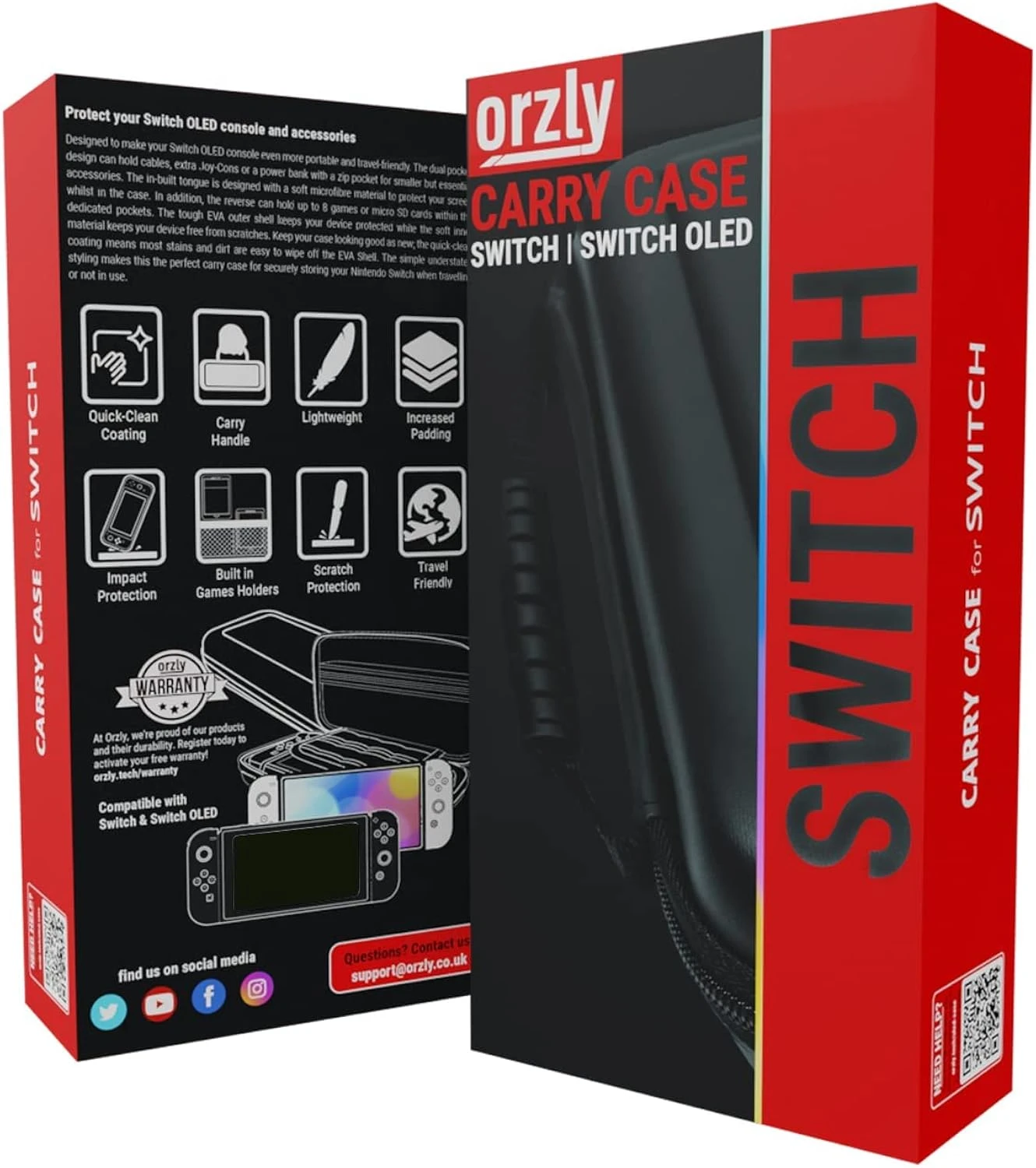 Orzly Hard EVA Case For Nintendo Switch & Switch OLED Console - Durable Anti-Shock Zipper Storage Hard Case For Nintendo Switch Console And Accessories 2 Orzly Hard EVA Case For Nintendo Switch & Switch OLED Console - Durable Anti-Shock Zipper Storage Hard Case For Nintendo Switch Console And Accessories - Image 2