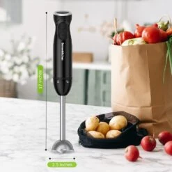 Bonsenkitchen Handheld Blender, Electric Hand Blender 12-Speed & Turbo Mode, Immersion Blender Portable Stick Mixer With Stainless Steel Blades For Soup, Smoothie, Puree, Baby Food -Appliantrix Cheap Store 61i qusMyyL. AC SL1500