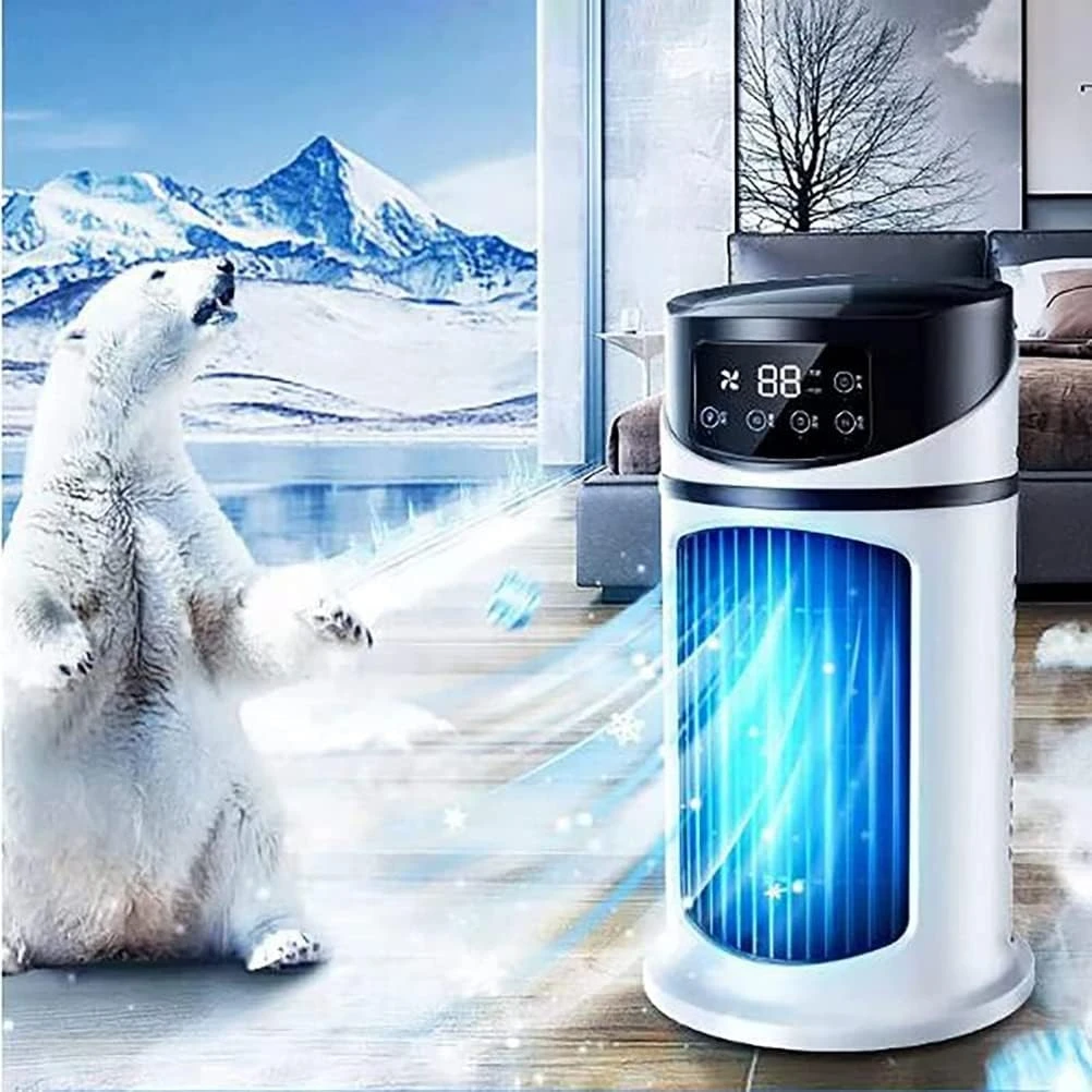 Caluself Portable Air Conditioners,Portable Air Cooler USB Charging Personal Air Fan With Auto Timer Desktop Cooling Humidifier Fan For Home Office Dorm Travel(White Spray Cold Fan) 2 Caluself Portable Air Conditioners,Portable Air Cooler USB Charging Personal Air Fan With Auto Timer Desktop Cooling Humidifier Fan For Home Office Dorm Travel(White Spray Cold Fan) - Image 2