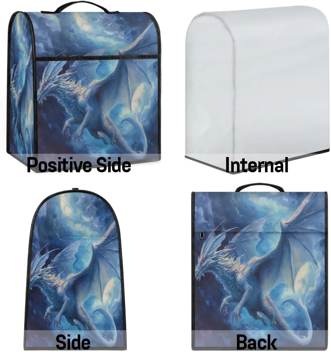 Flying Blue Ice Dragon Coffee Maker Dust Cover, Waterproof Stand Mixer Cover Coffee Machine Dust Cover, Home Small Appliance Guard Aid Assecories Protector For Kitchen Appliance 17in 6 Flying Blue Ice Dragon Coffee Maker Dust Cover, Waterproof Stand Mixer Cover Coffee Machine Dust Cover, Home Small Appliance Guard Aid Assecories Protector For Kitchen Appliance 17in - Image 6
