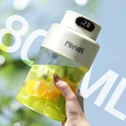 Small Juicer Portable Juicer Household Juicing Cup Multifunctional Electric Juicer Fried Fruit Juice (Color : White, Size : 500ml) -Appliantrix Cheap Store 61k3C0YmscL. AC SL1024