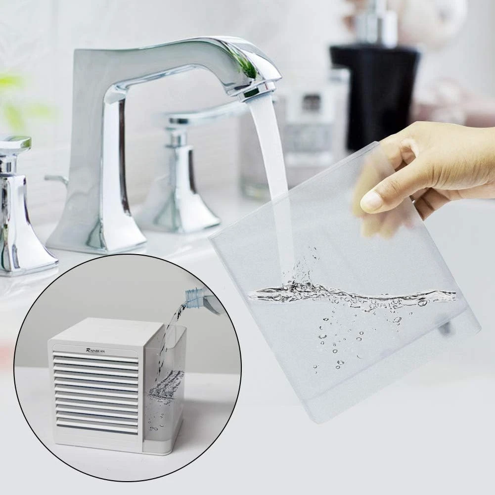 3 In 1 Personal Air Cooler, Portable Purifier And Humidifier, Evaporative Air Cooler With USB Charging, Night Light, For Home, Office And Room (B-White) 7 3 In 1 Personal Air Cooler, Portable Purifier And Humidifier, Evaporative Air Cooler With USB Charging, Night Light, For Home, Office And Room (B-White) - Image 7