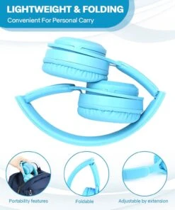 Kids Bluetooth Headphones, Wireless Headphones For Kids With Built-in Microphone, Over Ear Foldable Stereo-Bass Aux 3.5mm Cord, Wireless Bluetooth Headsets For Children Boys Girls School (Blue) 10 Kids Bluetooth Headphones, Wireless Headphones For Kids With Built-in Microphone, Over Ear Foldable Stereo-Bass Aux 3.5mm Cord, Wireless Bluetooth Headsets For Children Boys Girls School (Blue) -Appliantrix Cheap Store 61lSopD17aL. AC SL1500
