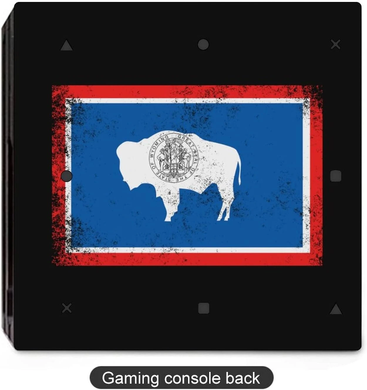 Vintage Wyoming State Flag Sticker Skin For PS-4 Slim Console And Controller Full Wrap Skin Protector Cover Compatible With PS-4 Pro 4 Vintage Wyoming State Flag Sticker Skin For PS-4 Slim Console And Controller Full Wrap Skin Protector Cover Compatible With PS-4 Pro - Image 4