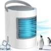 Portable Space Air Conditioner, Evaporative Personal Desk Fan, Quiet Air Cooler Misting Fan, Cordless 3 In 1 USB Air Cooler Desk Fan With Portable Handle For Home Room Office