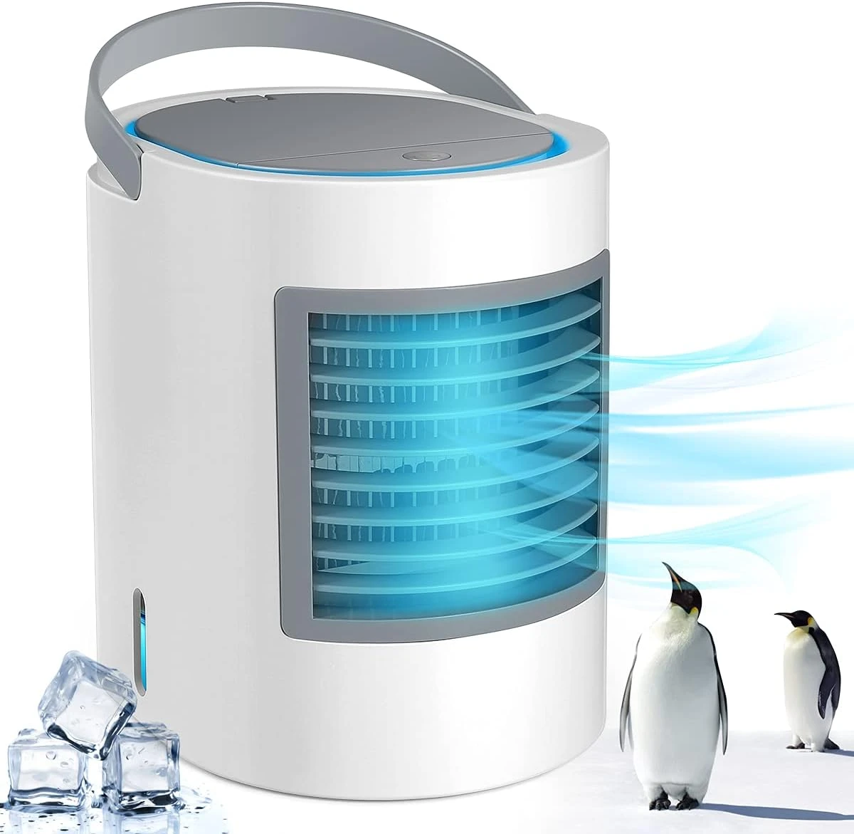 Portable Space Air Conditioner, Evaporative Personal Desk Fan, Quiet Air Cooler Misting Fan, Cordless 3 In 1 USB Air Cooler Desk Fan With Portable Handle For Home Room Office 1 Portable Space Air Conditioner, Evaporative Personal Desk Fan, Quiet Air Cooler Misting Fan, Cordless 3 In 1 USB Air Cooler Desk Fan With Portable Handle For Home Room Office