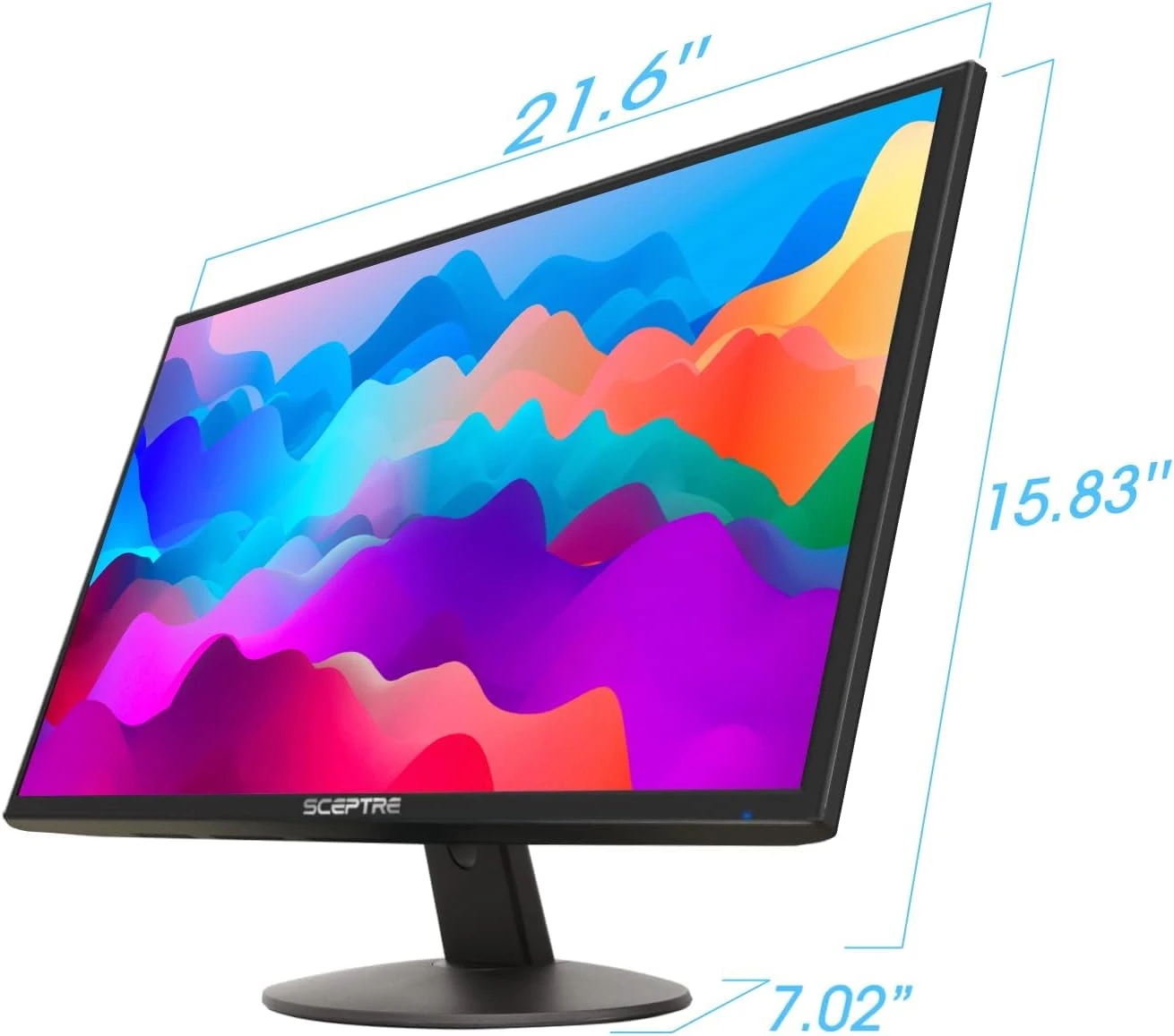 Sceptre 24-inch Professional Thin 1080p LED Monitor 99% SRGB 2x HDMI VGA Build-in Speakers, Machine Black (E248W-19203R Series) 2 Sceptre 24-inch Professional Thin 1080p LED Monitor 99% SRGB 2x HDMI VGA Build-in Speakers, Machine Black (E248W-19203R Series) - Image 2