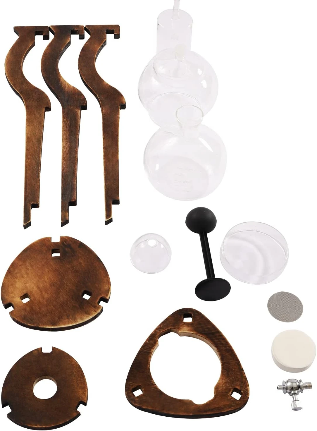 KIOPOWQ Iced Coffee Cold Brew Drip Tower Coffee Maker With Measuring Spoon, Stainless Steel Filter, Wooden, 6-8 Cup, 600ml/20.29ounces For Home Coffee Shops, Cafes, And Offices, Brown 4 KIOPOWQ Iced Coffee Cold Brew Drip Tower Coffee Maker With Measuring Spoon, Stainless Steel Filter, Wooden, 6-8 Cup, 600ml/20.29ounces For Home Coffee Shops, Cafes, And Offices, Brown - Image 4