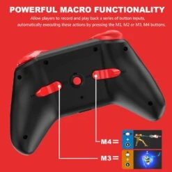 GCHT GAMING Switch Controller, Wireless Pro Controller For Switch/Switch Lite/Switch OLED Switch Remote Gamepad With Paddles,One-Key Wakeup, Turbo, Dual Vibration, 6-Axis Gyroscope (Black Red) -Appliantrix Cheap Store 61pk1r3zdhL. AC SL1500