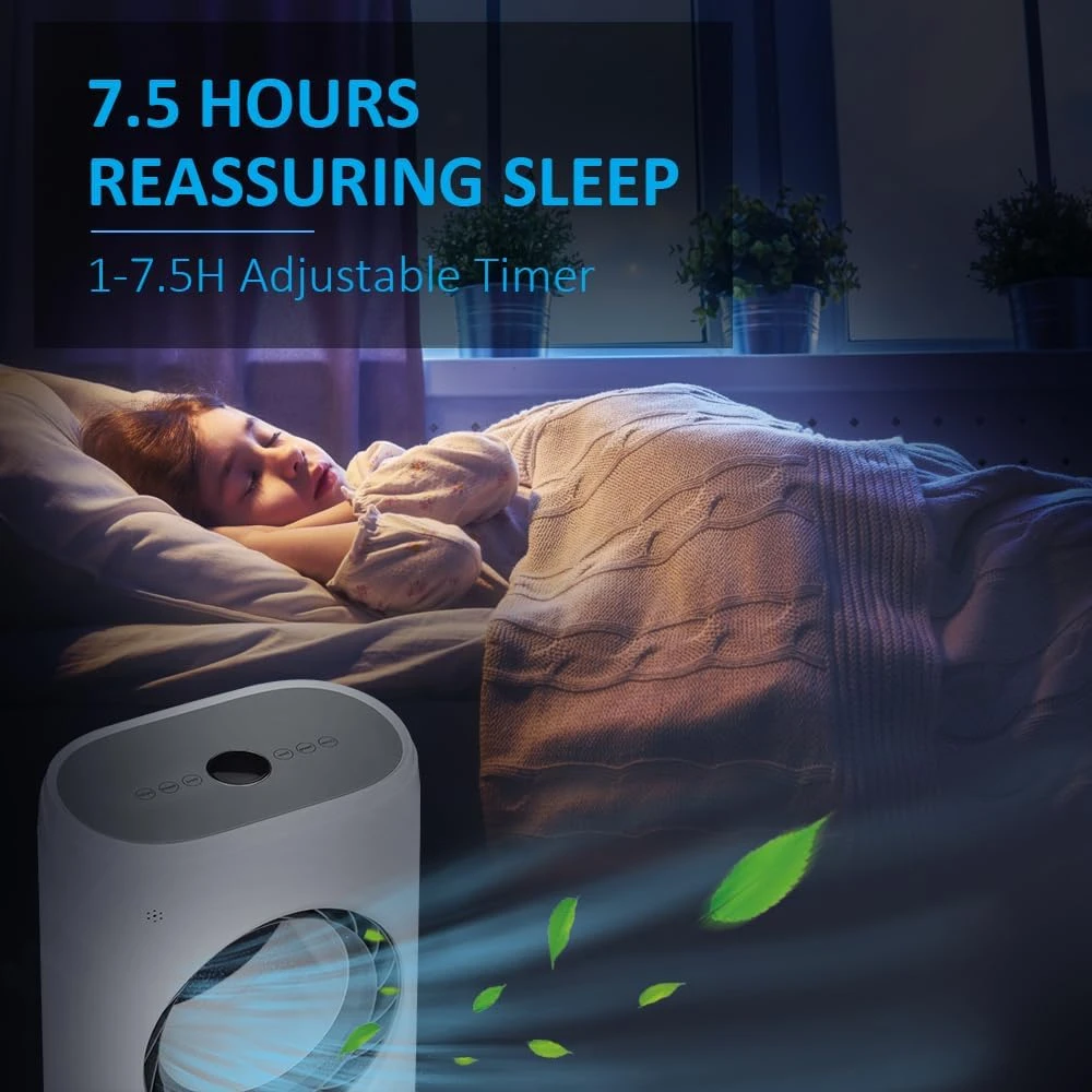 HLXZN Evaporative Air Cooler W/3 Speeds, 8,000 BTU Portable Air Cooler W/Remote Control, 12H Timer Evaporative Cooler W/Remote Control White 7 HLXZN Evaporative Air Cooler W/3 Speeds, 8,000 BTU Portable Air Cooler W/Remote Control, 12H Timer Evaporative Cooler W/Remote Control White - Image 7