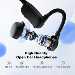 Flymory Bone Conduction Headphones Bluetooth 5.3, 2023 Upgraded Open Ear Headphones With Dual Mic, Sweat Resistant Wireless Earphones For Workouts And Running, Sport Headset With 12 Hours Playtime -Appliantrix Cheap Store 61qOmq8w9zL. AC SL1500