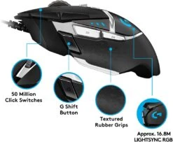 Logitech G502 Hero High Performance Gaming Mouse Special Edition, Hero 16K Sensor, 16 000 DPI, RGB, Adjustable Weights, 11 Programmable Buttons, On-Board Memory, PC/Mac - Black/White -Appliantrix Cheap Store 61qWeeBCQeL. AC SL1500