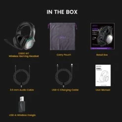 EKSA USB Wireless Headset For PC PS4 PS5-7.1 Surround Sound, Noise Cancelling Microphone, 36 Hour Battery, 2.4G USB Dongle, Game/Music Mode, Gaming Headphones For Computer, Laptop (E1000WT) -Appliantrix Cheap Store 61qkPRX7IgL. AC SL1500