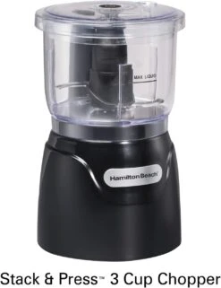Hamilton Beach Electric Vegetable Chopper & Mini Food Processor, 3-Cup, 350 Watts, For Dicing, Mincing, And Puree, Black (72850) -Appliantrix Cheap Store 61rZVyawrIL. AC SL1500