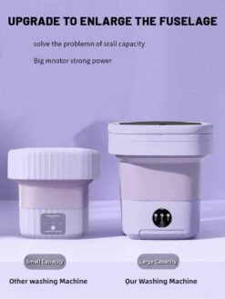 Portable Washing Machine,Mini Washer,11L Upgraded Large Capacity Foldable Washer.Deep Cleaning Of Underwear, Baby Clothes And Other Small Clothes.Suitable For Apartments, Dormitories, Hotels.(Purple) -Appliantrix Cheap Store 61rpDVsVEhL. AC SL1333