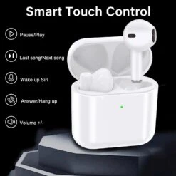 Wireless Earbuds Bluetooth Headphones IPX7 Waterproof Bluetooth Earbuds 30H Playtime Headset With Charging Case Wireless Bluetooth Earphones With Mic For IPhone/Samsung/Android (White) -Appliantrix Cheap Store 61syDHZiEML. AC SL1500
