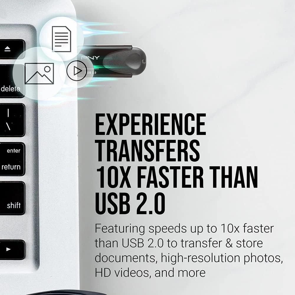 PNY 32GB Turbo Attache 4 USB 3.0 Flash Drive,black 5 PNY 32GB Turbo Attache 4 USB 3.0 Flash Drive,black - Image 5